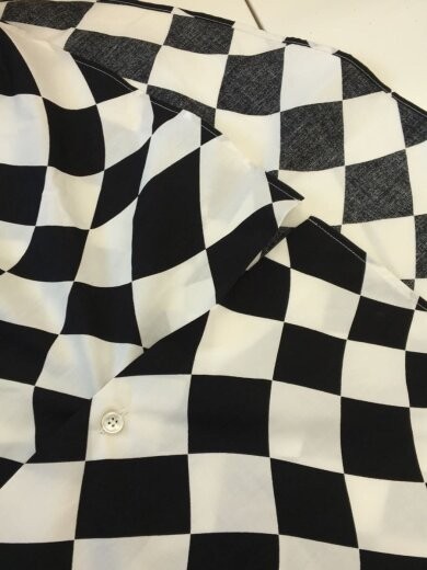 MM6/OVERSIZED DISTORTED CHESS PRINT LONG SHIRT/S62CT0205 | eBay