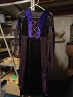 Vampire Or Witch Halloween Black/Purple Costume~ No Hat