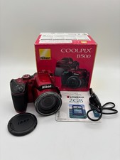 Nikon COOLPIX B500 Digital Camera Red 16MP 40X Wide Optical Zoom Bundle - Tested