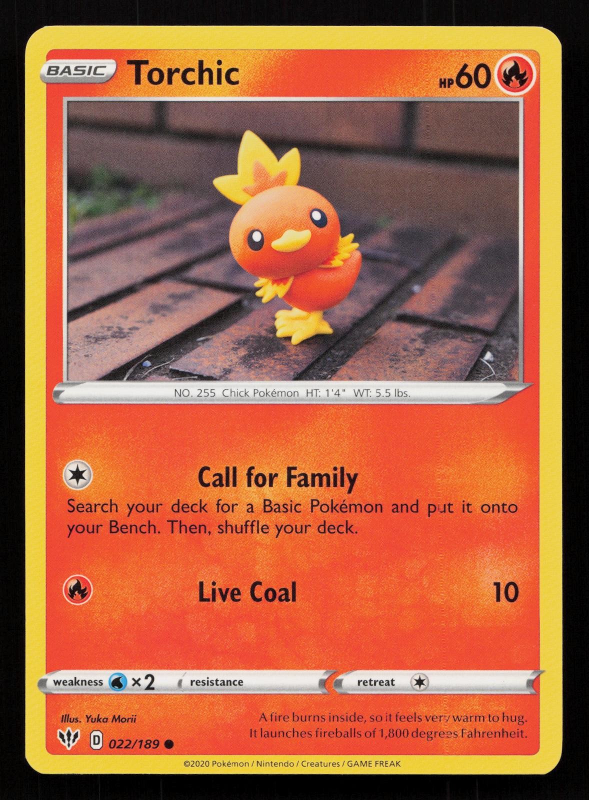 Torchic 022/189 Common Darkness Ablaze Yuka Morii Pokemon NM