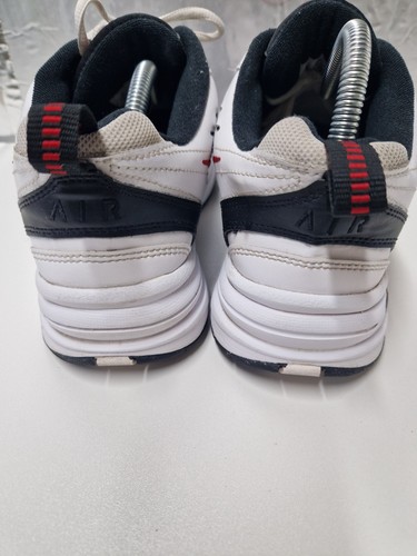 Nike Air Monarch IV Trainers Men's UK 8 White Black Red 415445-101 - Picture 4 of 14