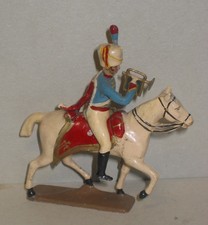 CBG MIGNOT ANCIEN VERS 1960 Plomb 54 mm 1 CAVALIER TROMPETTE 1er EMPIRE  N° 66