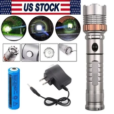 950000000 Lumen Super Bright LED Tactical Flashlight Rechargeable LED Work Light