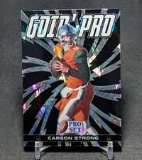 Carson Strong Goin' Pro Black Crystals Rookie 2022 Leaf Pro Set Draft Metal Card