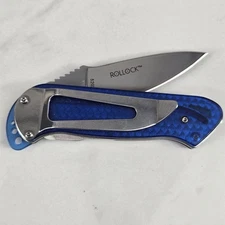 CRKT 5202 Rollock Blue Folding Knife Slide Lock - Discontinued