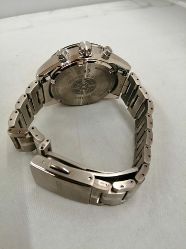 Seiko Astron 5X53-0AB0 GPS Date Titane Céramique Blk SLV 10Bar Solaire Hommes - Photo 10 sur 10