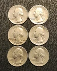 1965 Washington Quarters Lot of 6 Coins ( See Pictures )