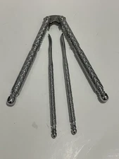 Vintage 1940-50’s (4.5” L) Heavy Duty Metal Nutcracker Tool With 2 Picks