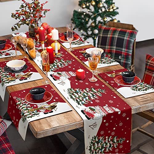 Weihnachtstischläufer 72 Zoll 13x72 Zoll = 33x183 cm Weihnachtstischläufer - 2 - Bild 3 von 7