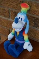 Mickey Mouse Plush 11" Rainbow DISNEY Collection GOOFY Stuffed Animal Doll Pride