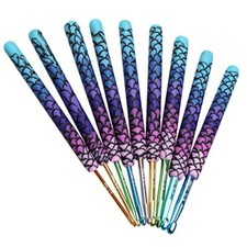 Warm Crochet Hooks, 9 Sizes 2.25 to 6.5mm Ergonomic Mermaid Extra Long