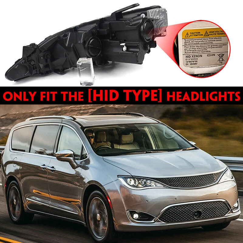 HID/Xenon Headlight For Chrysler Pacifica 2017-2020 w/ Bulb & Ballast Passenger - Image 2 of 4
