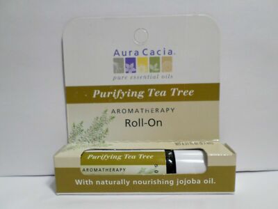 Aura Cacia Purifying Tea Tree Oil Roll On Stick w/Jojoba Oil Select Quantity 