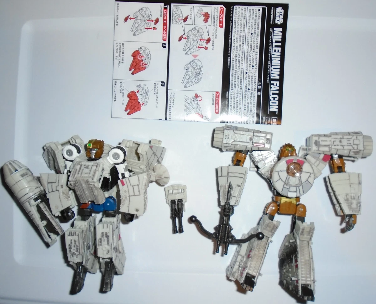 Transformers Star Wars Han Solo Chewbacca Millennium Falcon Takara