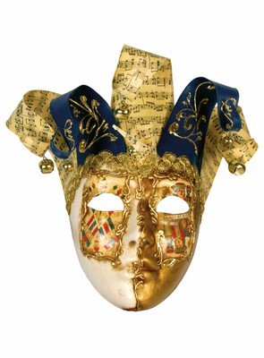 Jolly Carte Femminile oro bianco - Handgefertigte Maske aus Venedig für Frauen