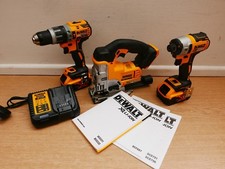 DeWalt 18v DCS331 Jigsaw DCF887 Impact driver DCD796 Combi drill 2 x 5 AH + Bag