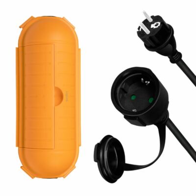 3m Verlängerungskabel Strom Kabel Box Outdoor Außen Verlängerung IP44 Schutzbox