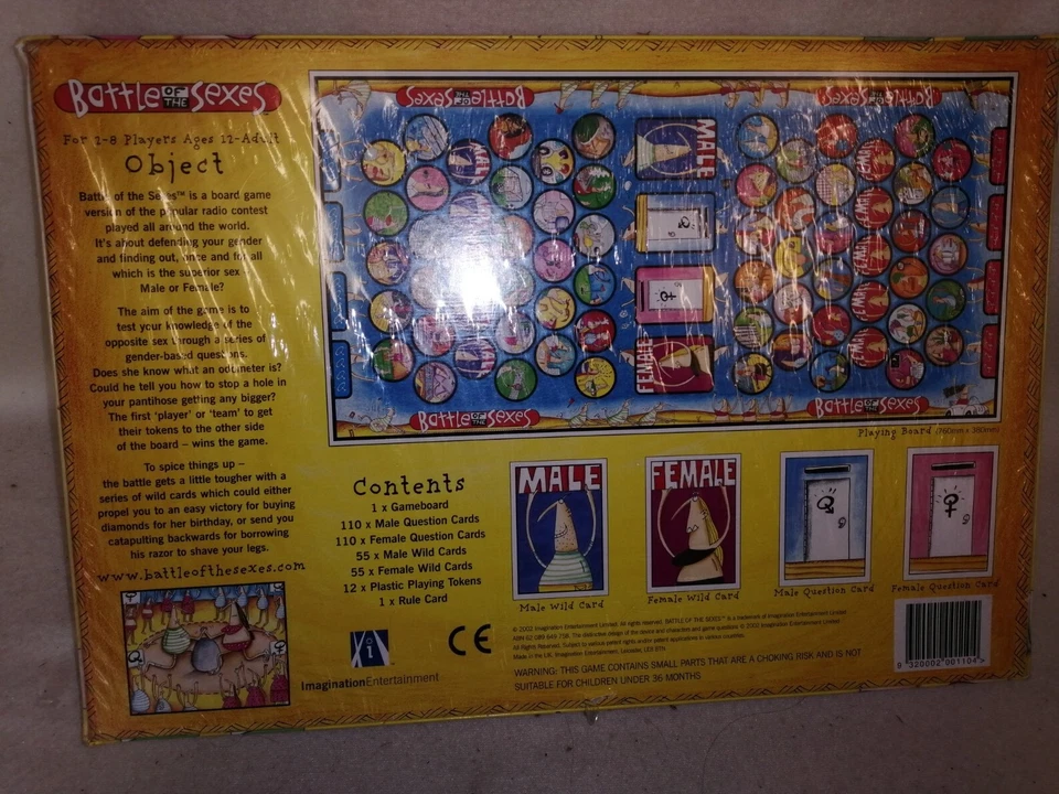 Battle Of The Sexes Board Game 2002 By Imagination - Fun Party Game - Image 2 of 3