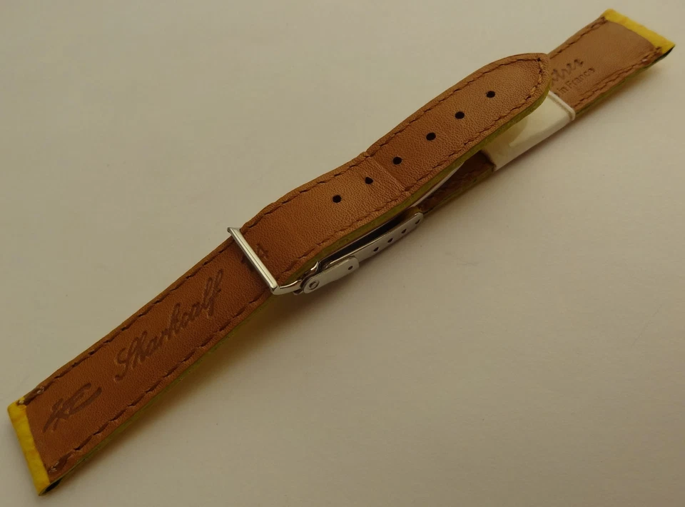 Nuevo ZRC Francia Amarillo Damas Tiburón 14mm Correa de Reloj Acero Seguridad Cierre Sealock Foto 2 de 4