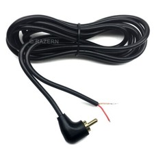 NEW 6 ft RCA Male Angle Plug to Tinned Bare Wire Subwoofer Speaker Audio Cable