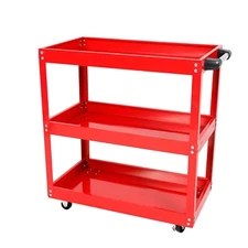 3-Tier Rolling Tool Cart Mechanic Tool Cart with Lockable 330 lbs Capacity
