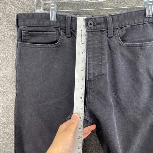Pantalones de mezclilla sin marca para hombre 32*30 negros lavado oscuro tiro medio bolsillos rectos - Imagen 4 de 8