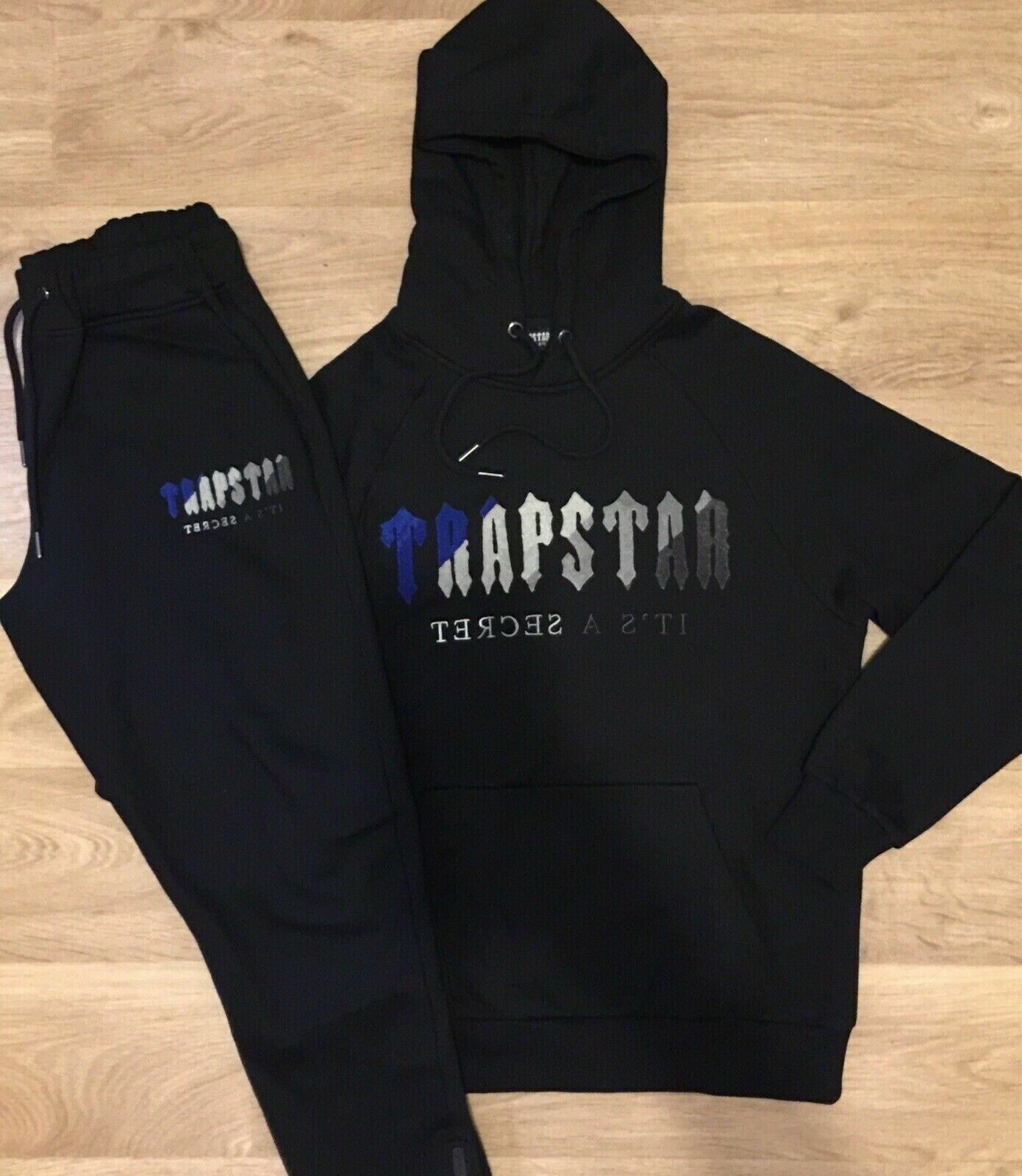 Trapstar Tracksuit Black / Blue-