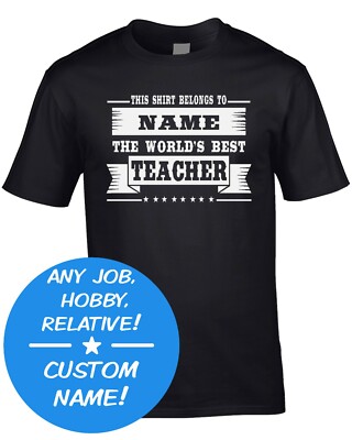 Weltbestes individuelles Herren T-Shirt Finest Job Hobby Verwandte Arbeit Geschenk beliebiger Name