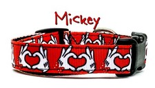 Mouse dog collar handmade adjustable buckle collar 5/8"wide or leash