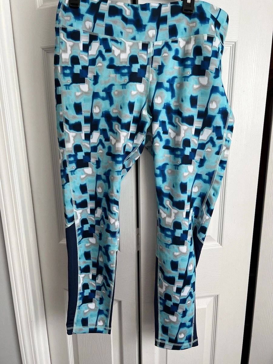 Danskin Now Pants XL (16-18) Blue 88% Polyester 12% Spandex