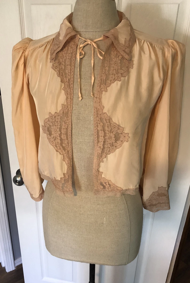 Exquisite Vintage Edwardian Bed Jacket Camisole Cover Victorian