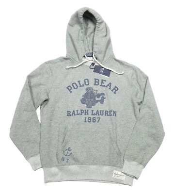 パーカー・フーディ POLO RALPH LAUREN Polo Bear Fleece Hoodie Grey MNPOKNI168235 Polo Ralph Lauren Big & Tall Men's Grey Heather Polo Bear