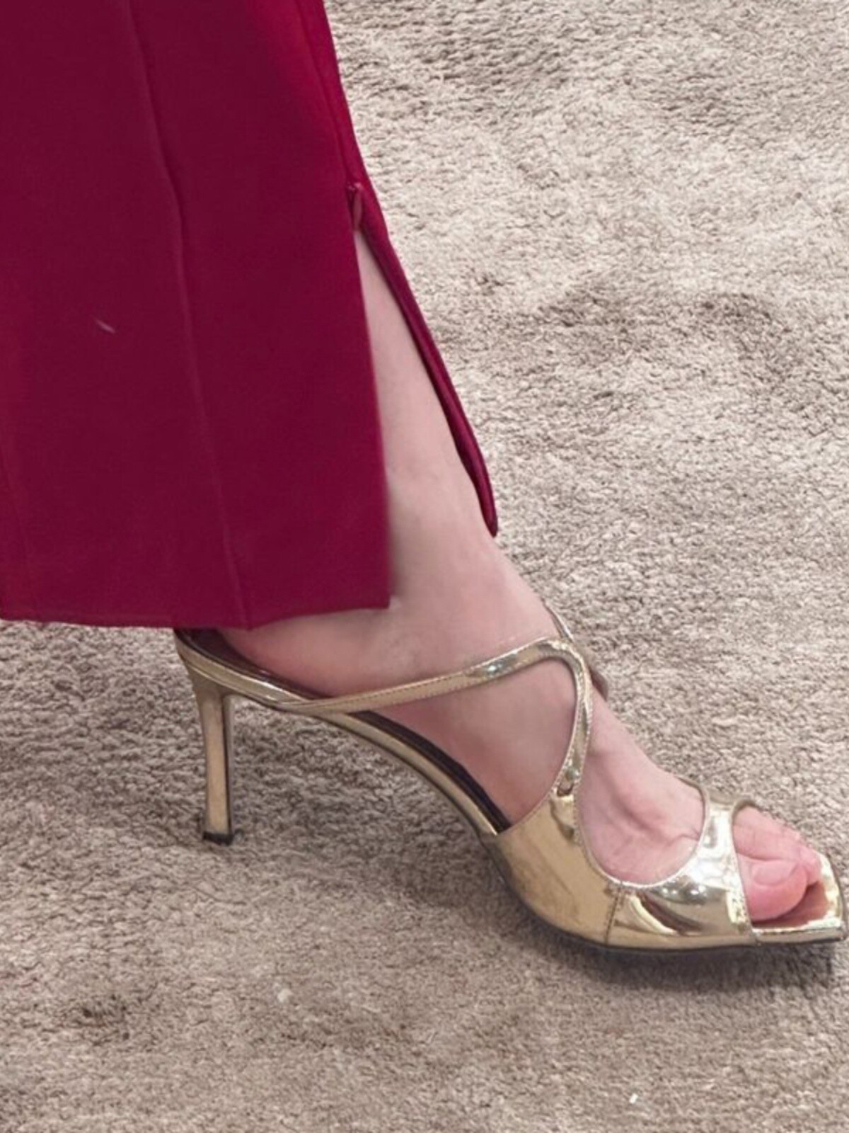 PANTOFOLA D’ORO Ciabatte donna estive tacco sottile punta quadrata punta aperta tacco alto spalline incrociate