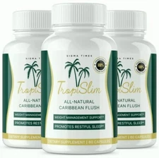 (3 Pack) Tropislim Caribbean Flush Capsules to Enhance Sleep and Weight Loss