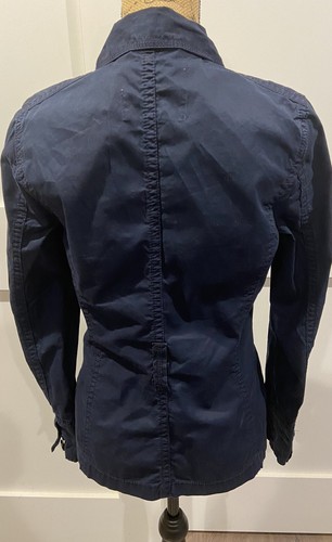 J. CREW Sz Small Women's Navy Classic Twill Chino Weathered & Broken In Jacket - Picture 10 of 10