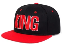 New KING Embroidery Hip-hop Hats Black Red Cap Hat Baseball Hip Hop