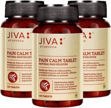 3 x Jiva Pain Calm Tablets 120tab Natural Pain Reliever Joints  Muscular pain