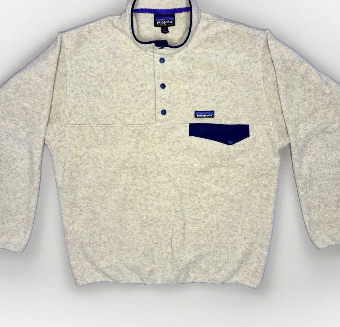 patagonia synchilla snap t fleece oatmeal heather sweater