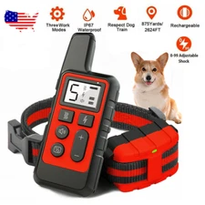 2700 FT Remote Dog Shock Training Collar Rechargeable Waterproof LCD Pet Trainer