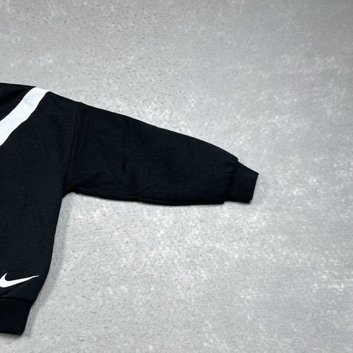Nike Sweatshirt Girls Size 6 Black Logo Pullover Crew Neck Long Sleeve Graphic - Picture 3 of 11