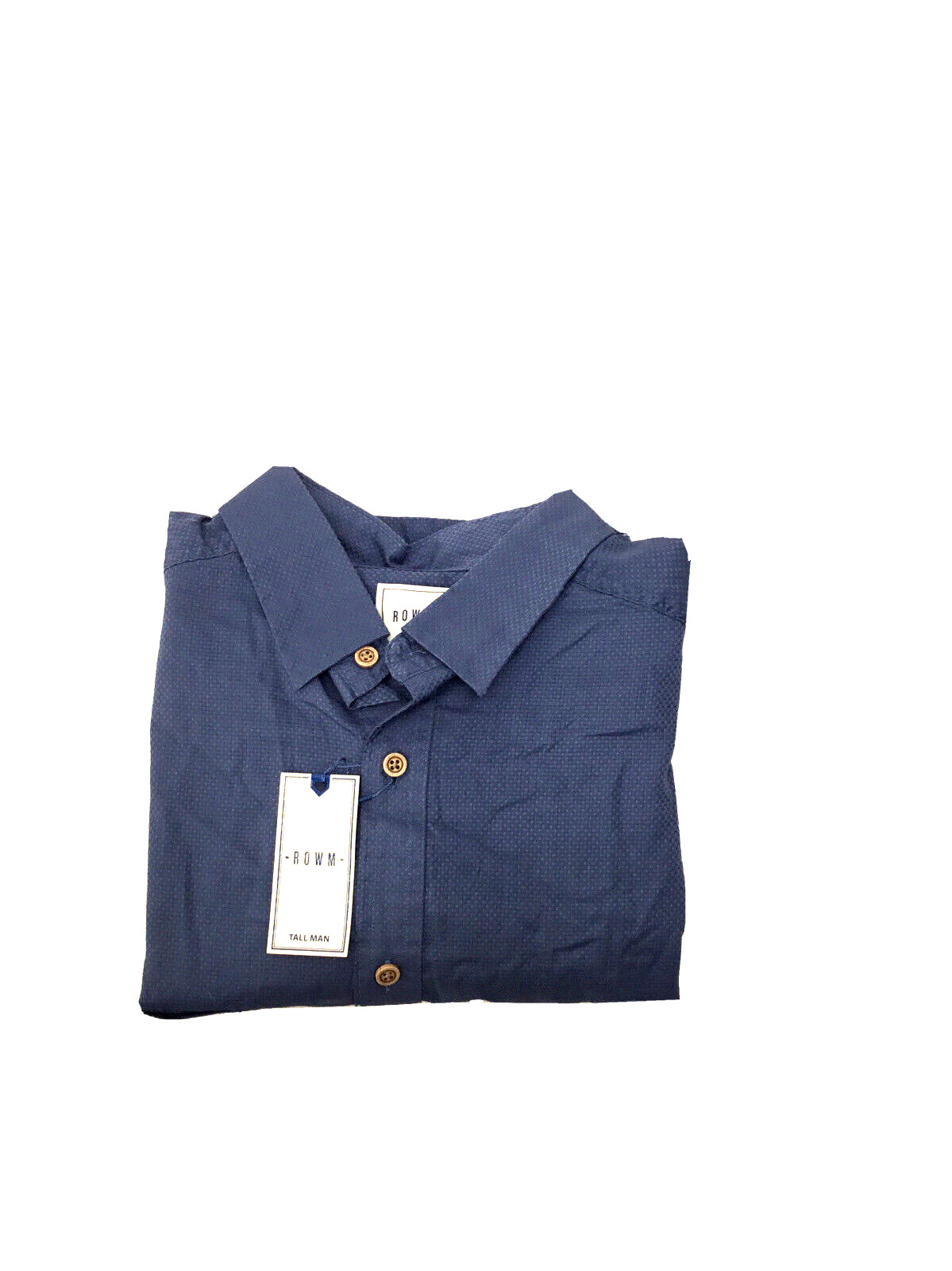 МУЖСКАЯ РУБАШКА ROWM ИЗ ХЛОПКА ПЫЛЬНО-СИНЕГО ЦВЕТА 2XT 5690₽