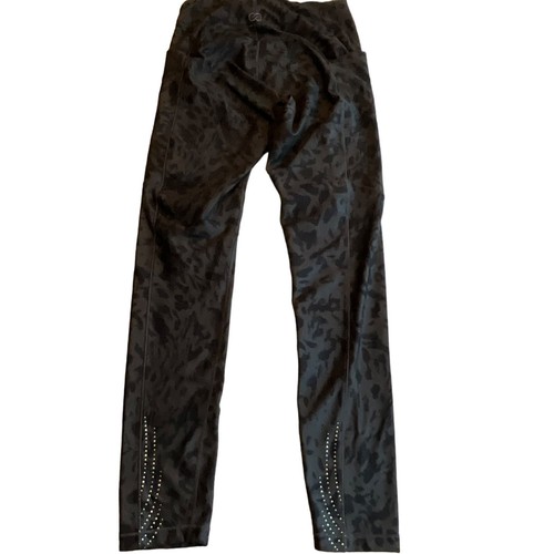 Leggings donna Calia nero stampa leopardata con pois argento alla caviglia taglia S - Foto 3 di 7