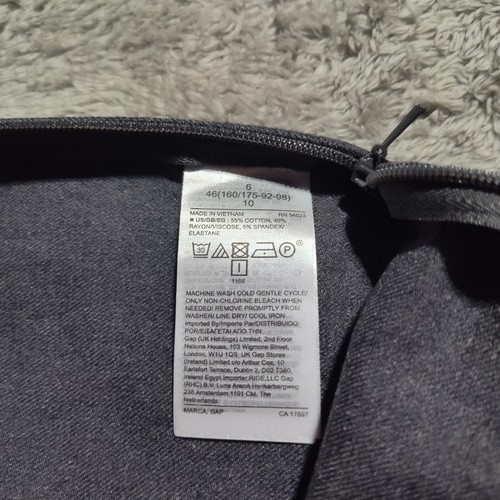 GAP Womens Sz 6 High Rise Skinny Ankle Pants Charcoal Hthr BiStretch Fabric NWOT - Photo 5 sur 12