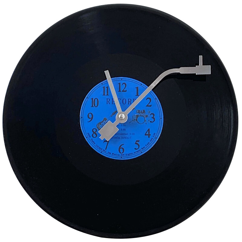 Novelty Modern Battery Operated Vinyl Record Wall Clock with Turntable Stylus