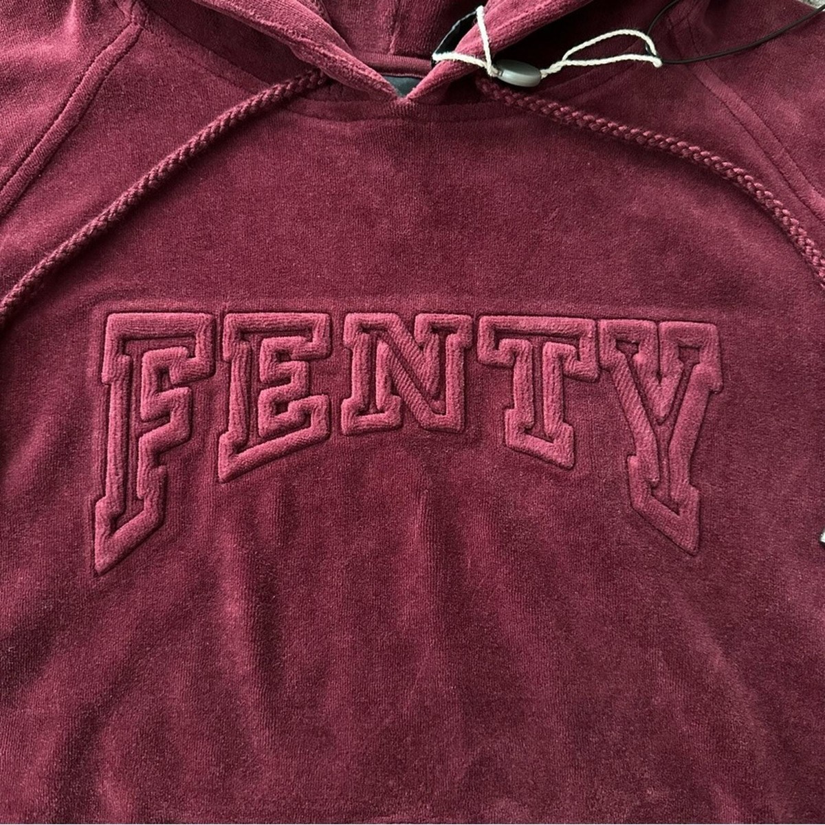 FENTY PUMA by Rihanna パーカー　ベロアパーカー Fenty Rihanna x Puma Hoodie Womens Size S Burgundy Velour