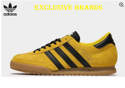 adidas Originals Beckenbauer Yellow Black TRAINERS Men's ALL SIZES | eBay
