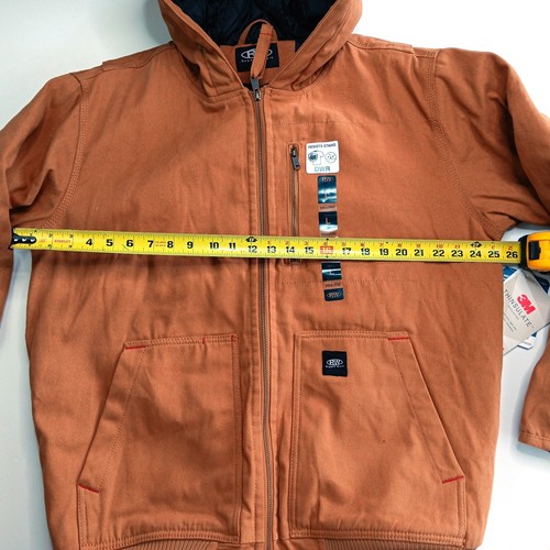 Chaqueta de trabajo con capucha RW Rugged Wear para hombre color tostado L resistente - Imagen 6 de 7