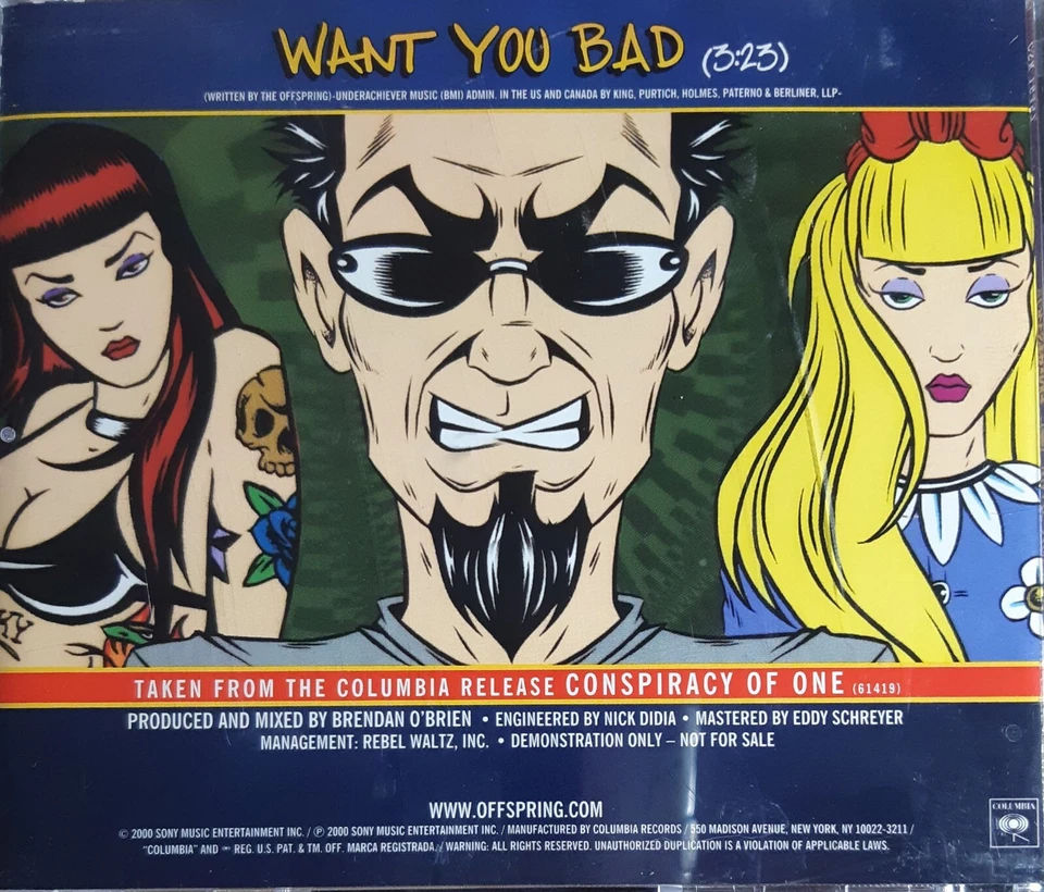 The Offspring - Want You Bad. CD. Near Mint Used Condition. - Image 2 of 2
