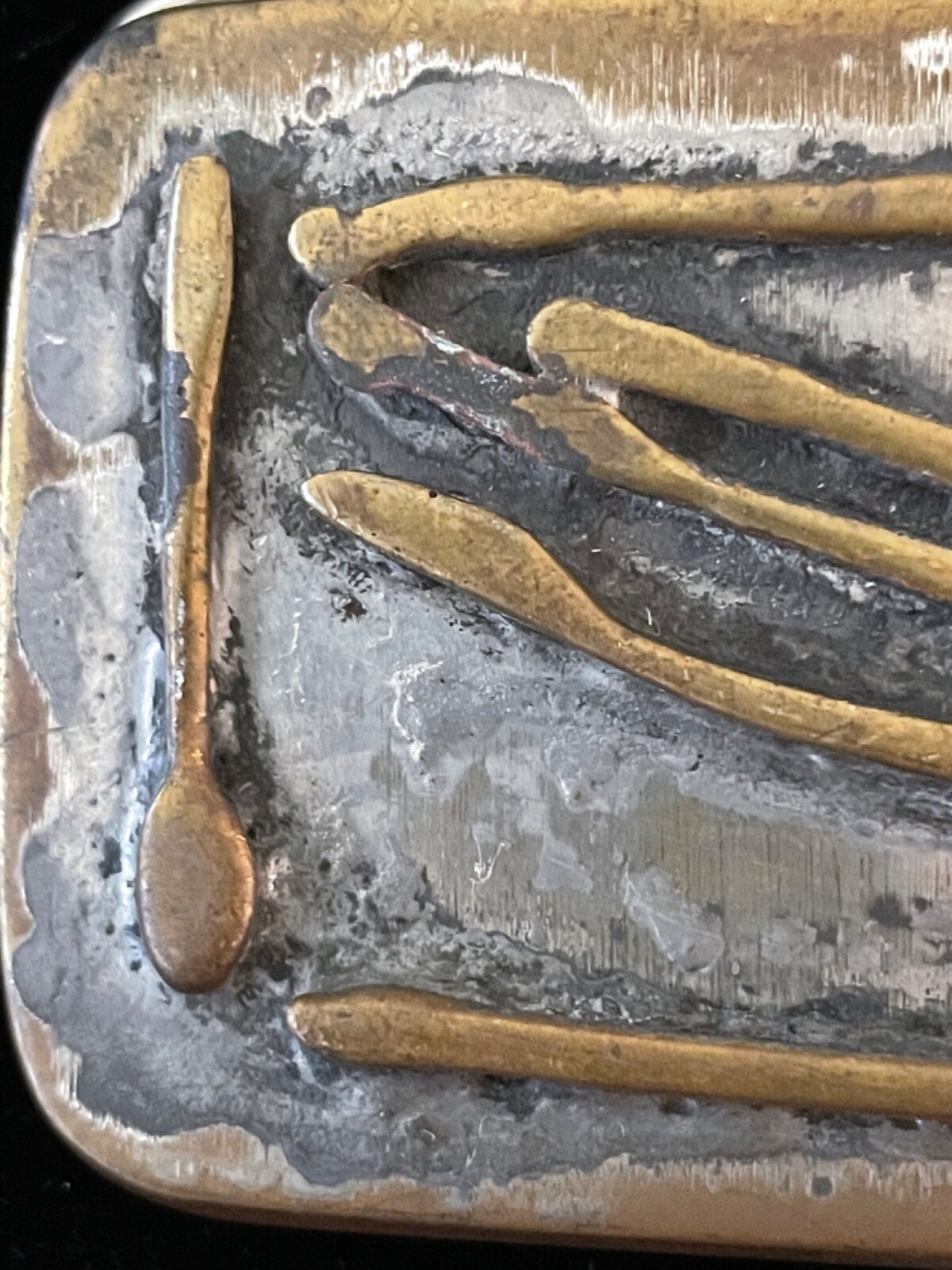 Solid Brass Handmade Rustic Heavy Belt Buckle - image 3