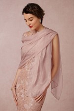 WRAP 0/S RUE PASHMINA LILAC COVER SEMI SHEER ANTHROPOLOGIE BHLDN FORMAL 48